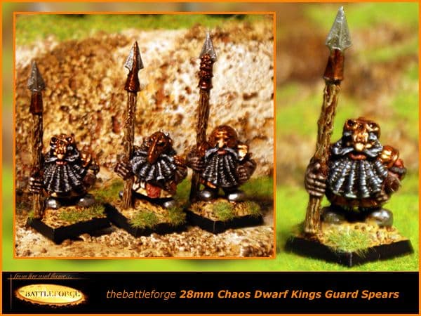 Chaos Dwarf King's Guard Spearmen x3