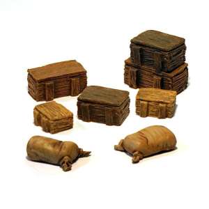 Wooden Crates & Flour Sacks
