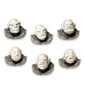 Resin Ogre Heads x6